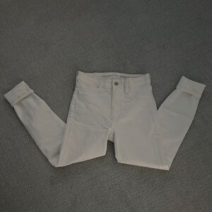 WORN ONCE American Eagle Outfitters Women's White Skinny Jeans